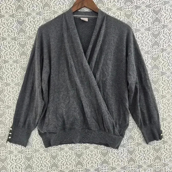 Chico's Sweaters - Chico's Wrap Sweater Women's 2/ L Gray